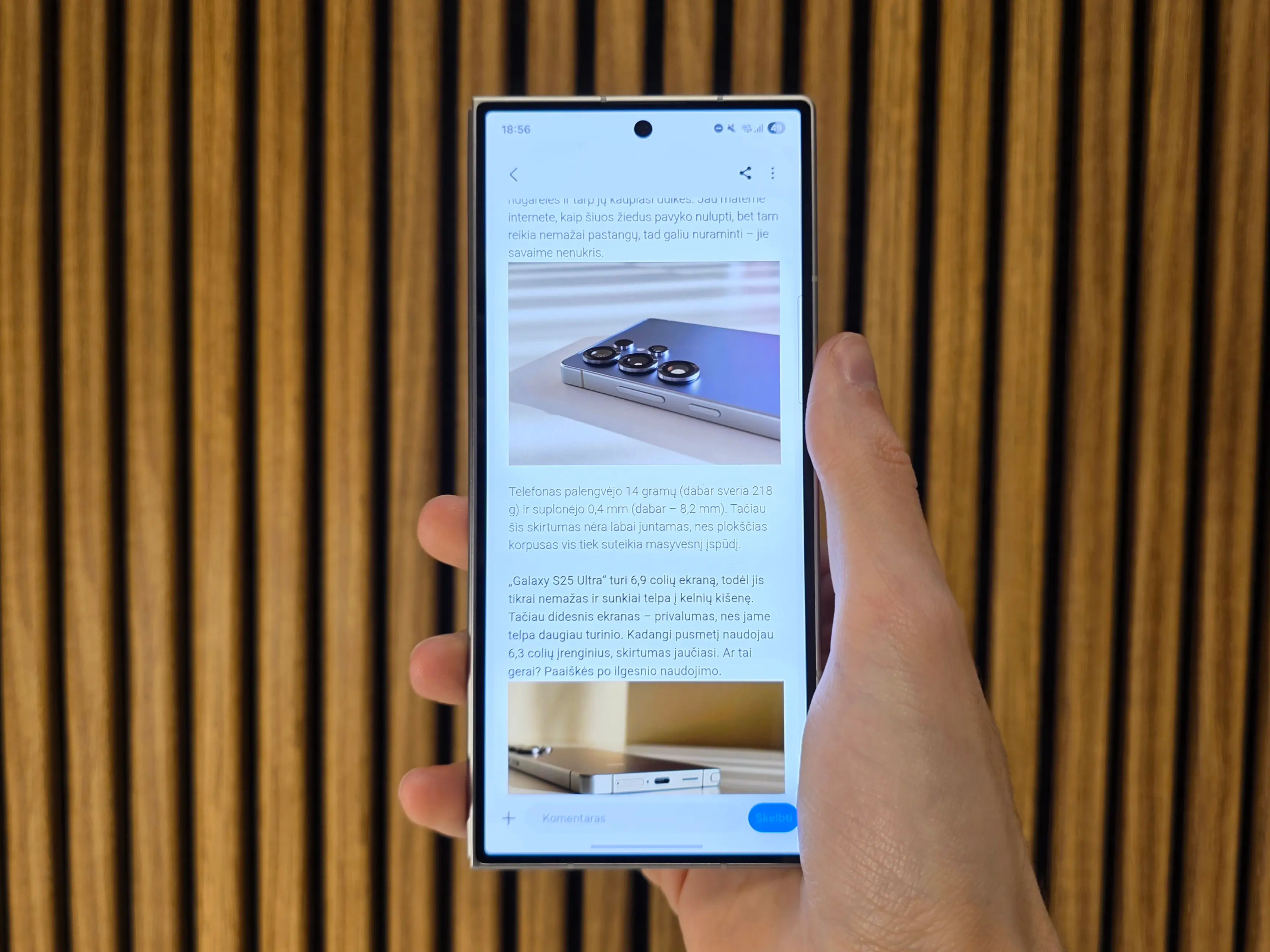 Galaxy Fold7 išorinis ekranas